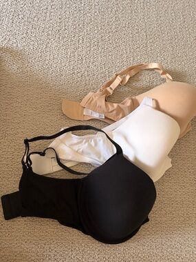 Marks & Spencer Smooth T-Shirt Bra Set - Black, White & Nude